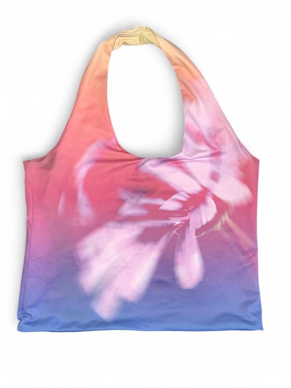 Cotton On Sunset Gradient Floral Halter Top in Pink, Purple & Blue